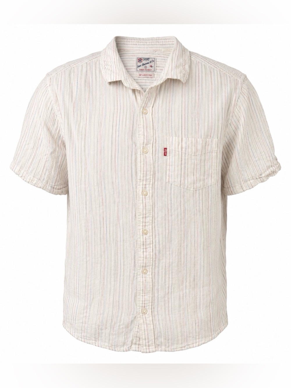 Levi’s Strauss & Co. Men’s M Vintage Y2K Linen Blend Pinstripe Button Shirt
